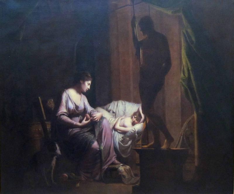 Joseph wright of derby Penelope Unravelling Her Web oil painting image